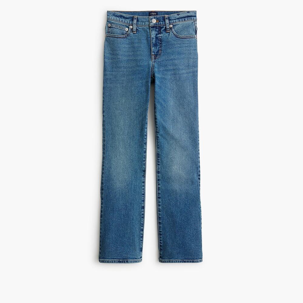 J. Crew Mid-Rise Flare Crop Jean in All-Day Stretch Orion Blue Wash Size 27 NWT - Picture 3 of 13